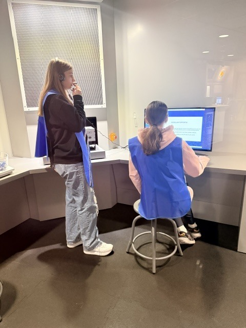 students on a computer