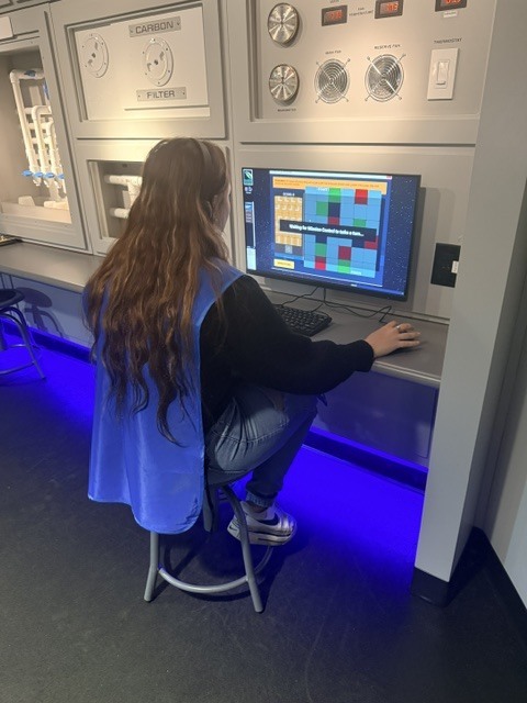 student using a computer