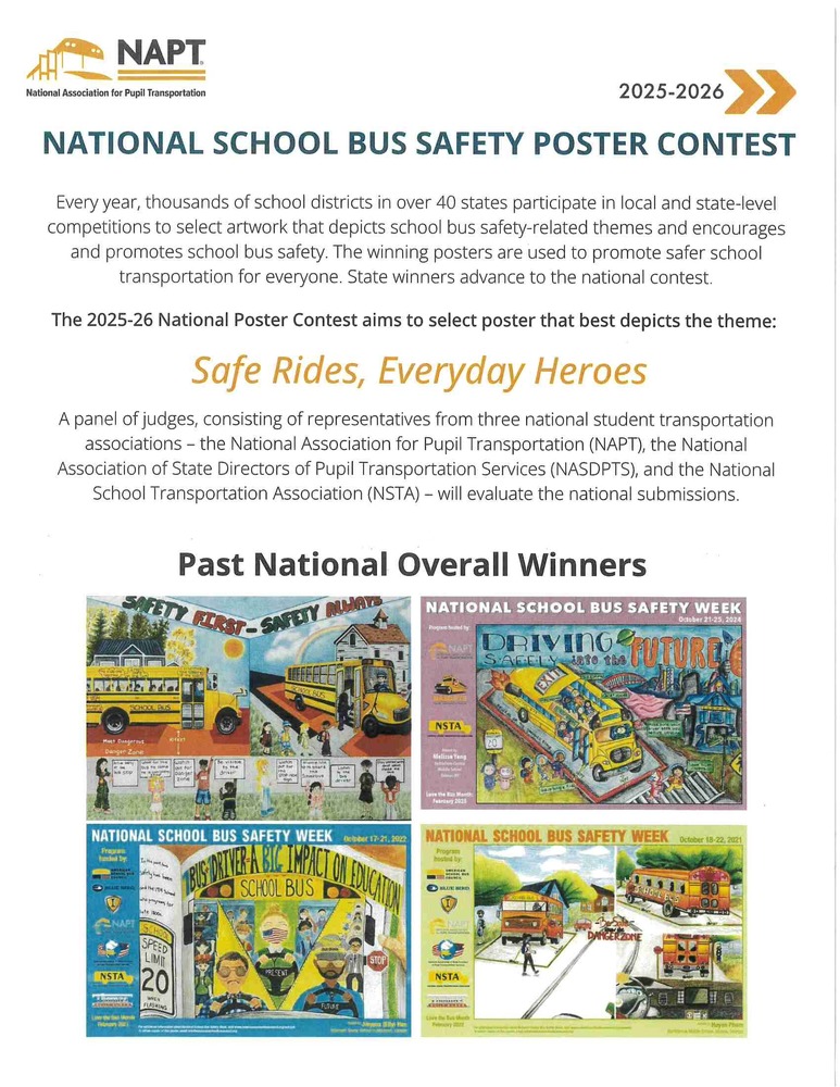 National School Bus Safety Poster Contest!