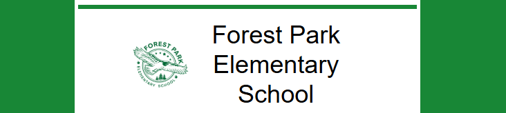 Newsletter header for Forest Park Elementary School