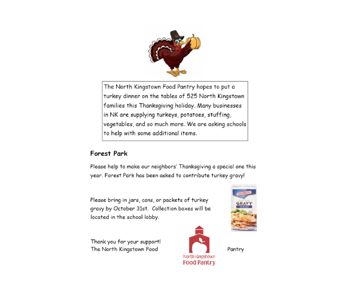 Forest Park Food Pantry Request