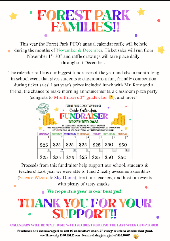 PTO Fundraiser Flyer