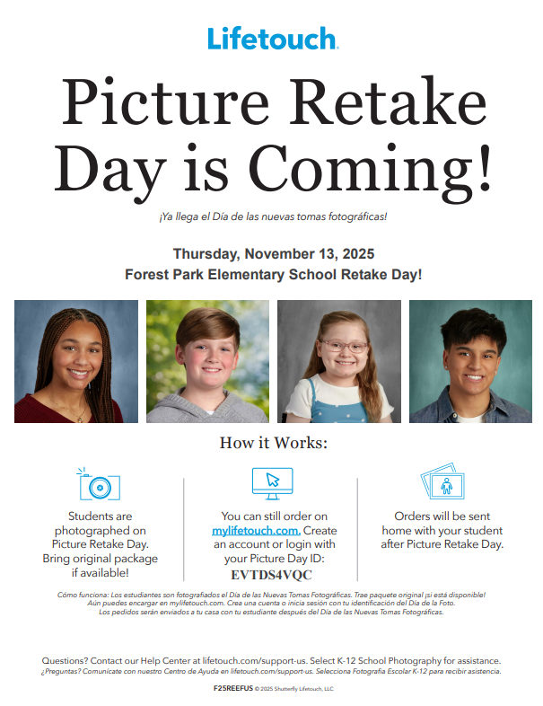 Lifetouch Picture Retake Flyer
