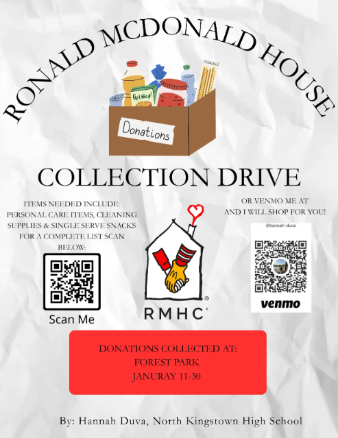 Ronald McDonald House Collection Drive Flyer