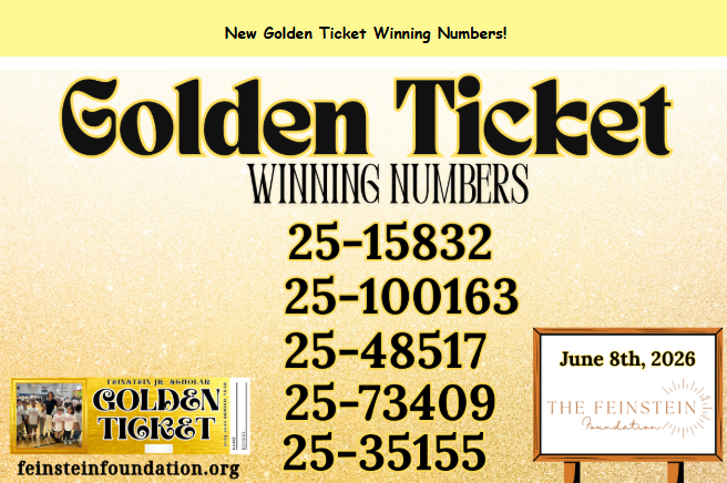List of golden ticket winners from the Feinstein Foundation