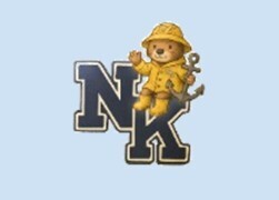 NK w. an otter in a raincoat