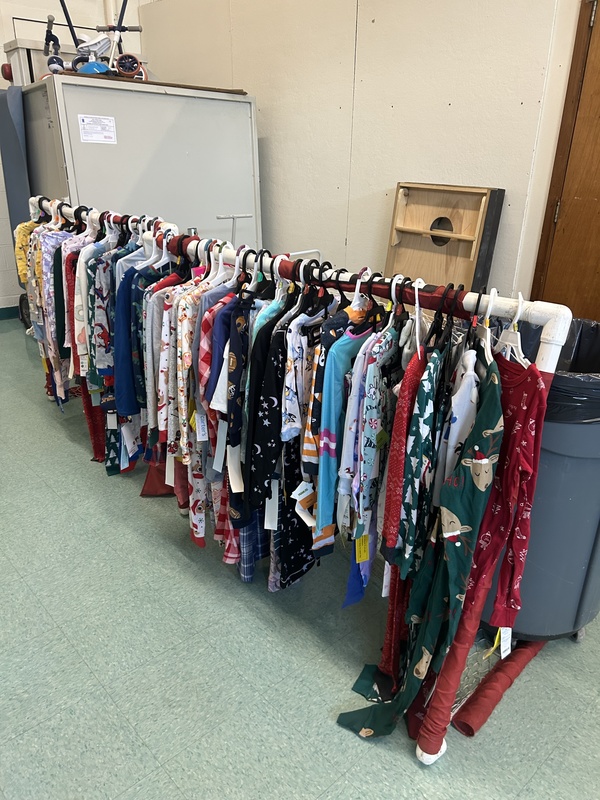 Assortment of clothes on hanger