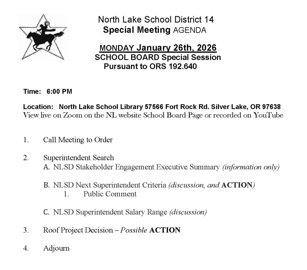 Agenda January 26, 2026 Special Session