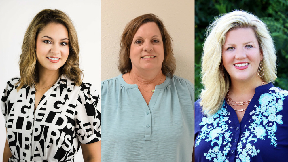 Headshot photos of Carmen Langston, Debra Higgins, and Mandee Carmical