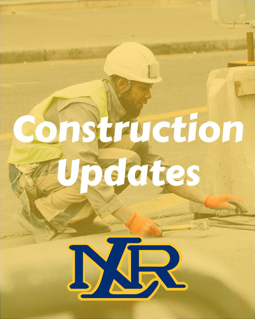 Graphic reads, "Construction Updates" with the North Little Rock School District logo