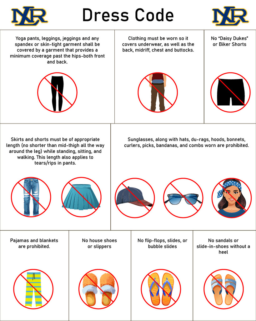 Graphic outlines Dress Code at the North Little Rock School District