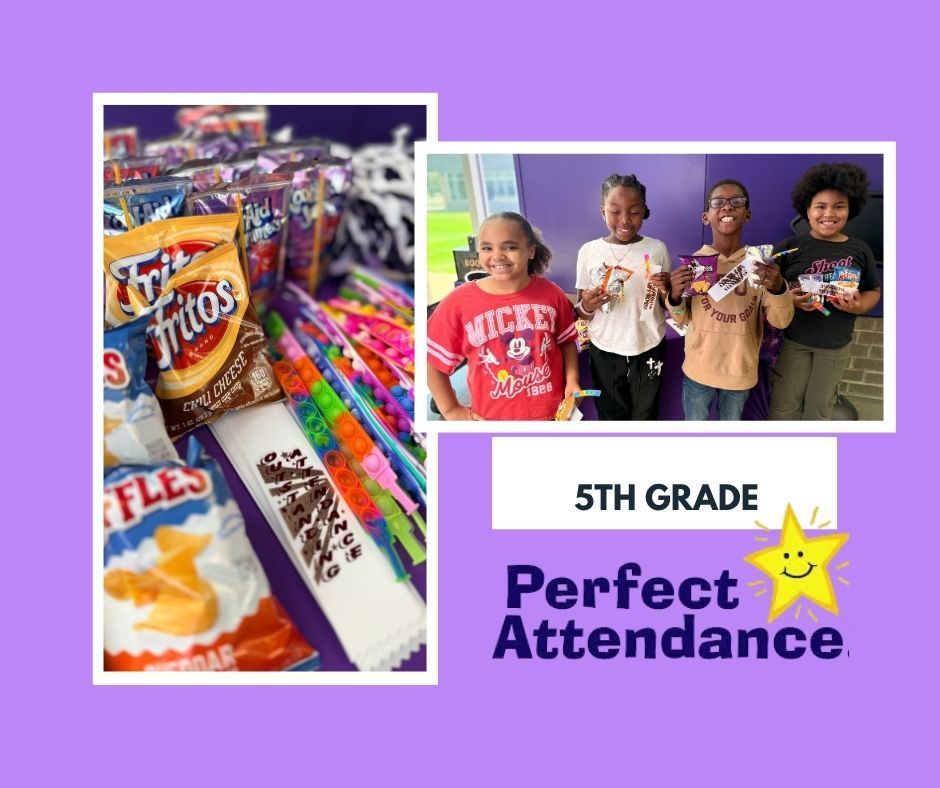 A HUGE CONGRATS to our September Perfect Attendance students! We’re so proud of your commitment to showing up every day. And parents—we see you too! As a thank-you for making sure your child was on time every day, your names went into a raffle for a $20 Kroger gift card. And the parent winner is… Ms. Shanika Williams! Congratulations!! 🎊💜 ¡MUCHAS FELICITACIONES a nuestros estudiantes con Asistencia Perfecta de septiembre! Estamos muy orgullosos de su compromiso de asistir todos los días. ¡Y padres, los vemos también! Como agradecimiento por asegurarse de que sus hijos llegaran puntuales todos los días, sus nombres participaron en un sorteo para ganar una tarjeta de regalo de Kroger de $20. Y la ganadora es… ¡La Sra. Shanika Williams! ¡Felicidades! 🎊💜