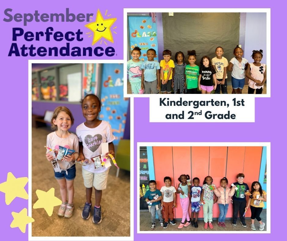 A HUGE CONGRATS to our September Perfect Attendance students! We’re so proud of your commitment to showing up every day. And parents—we see you too! As a thank-you for making sure your child was on time every day, your names went into a raffle for a $20 Kroger gift card. And the parent winner is… Ms. Shanika Williams! Congratulations!! 🎊💜 ¡MUCHAS FELICITACIONES a nuestros estudiantes con Asistencia Perfecta de septiembre! Estamos muy orgullosos de su compromiso de asistir todos los días. ¡Y padres, los vemos también! Como agradecimiento por asegurarse de que sus hijos llegaran puntuales todos los días, sus nombres participaron en un sorteo para ganar una tarjeta de regalo de Kroger de $20. Y la ganadora es… ¡La Sra. Shanika Williams! ¡Felicidades! 🎊💜