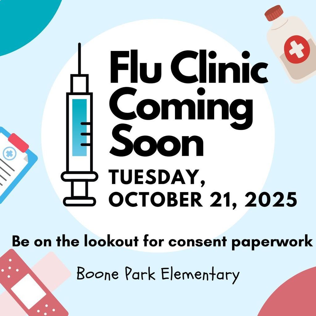 REMINDER: ALL FLU CLINIC FORMS ARE DUE TOMORROW, MONDAY, OCTOBER 20TH. NO FORMS WILL BE TAKEN ON FLU CLINIC DAY--TUESDAY, OCTOBER 21ST