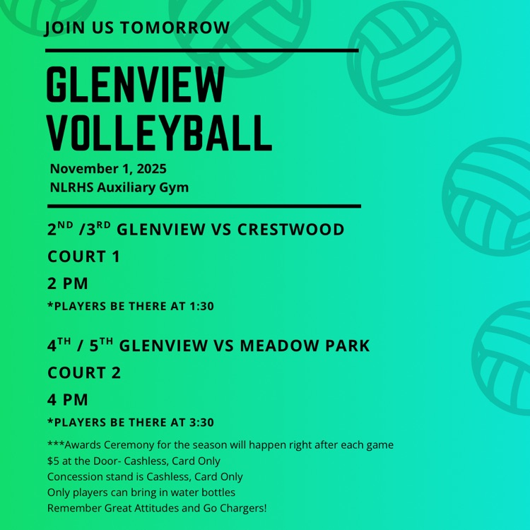 volleyball game announcement schedule