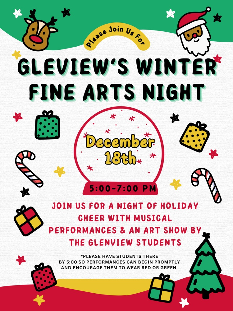 fine arts night Dec 18th 5-7 pm