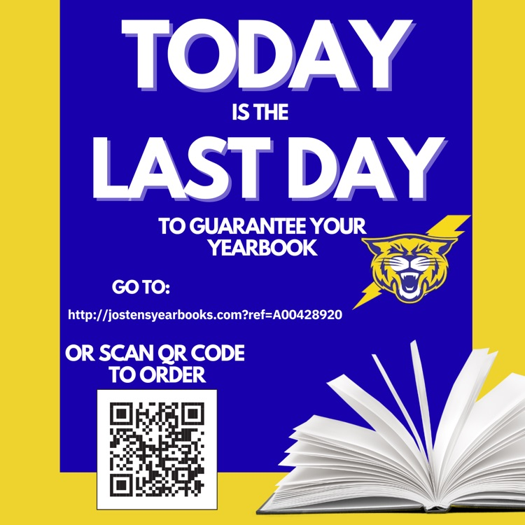 Today is the last day to guarantee your yearbook
