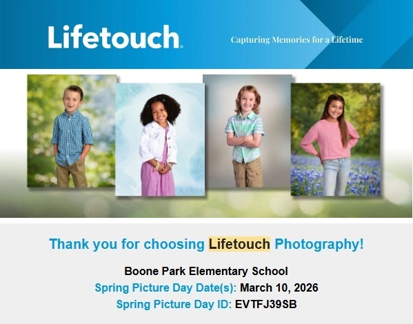 Attention Parents and Families: Spring Class Pictures will be taken on Tuesday, March 10th! All classes will take a group picture with their homeroom teacher. If you would like to purchase individual pictures, you can. Forms will be sent home today!  If you have any questions, please let us know!