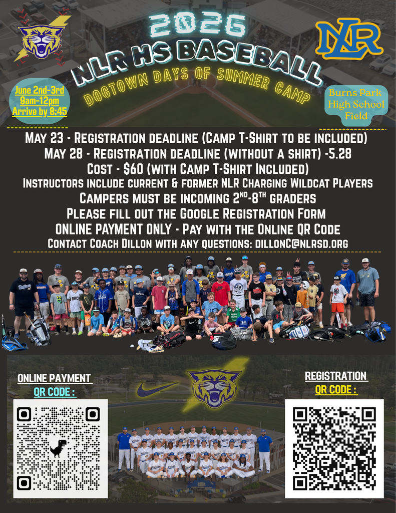 NLRHS Baseball Camp Fundraiser- Summer of 2026