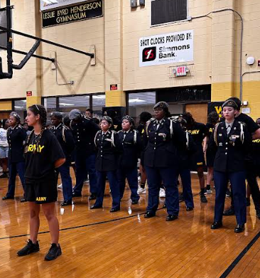 students JROTC training