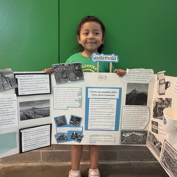 little girl with her HHM project