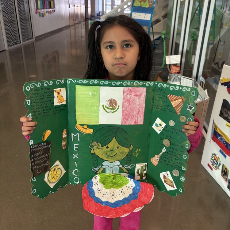 girl with her project