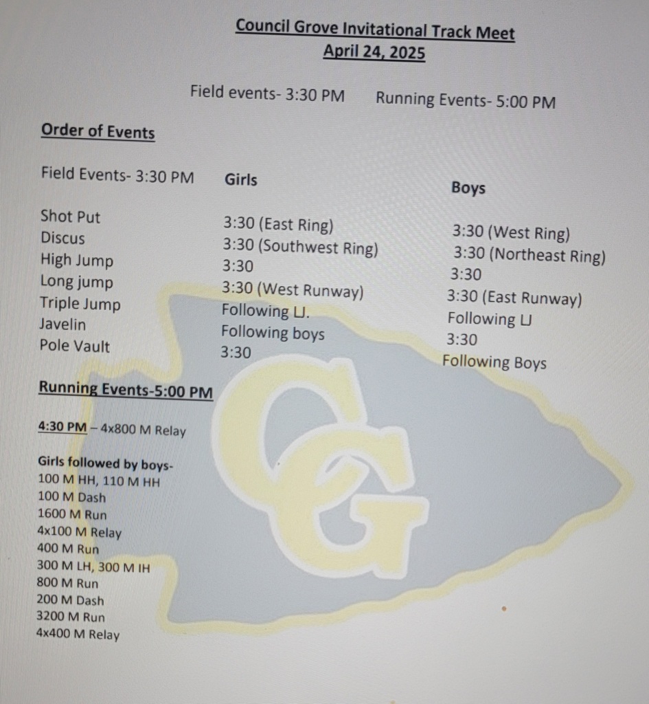 order of events