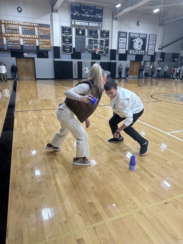 STUCO held a pep rally for the basketball game against Waverly, boys and girls are ready to take on the bulldogs. Faith Hamlin took first in a head, shoulders, knees and cup match.