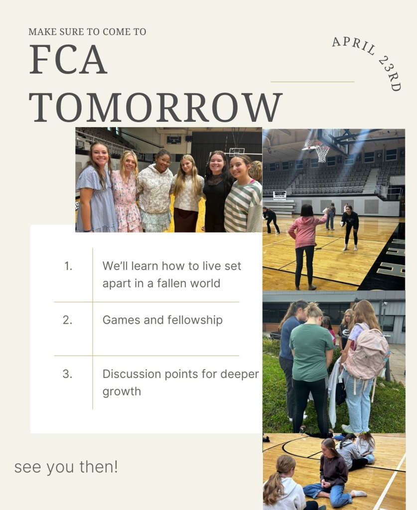 FCA has their monthly meeting tomorrow!