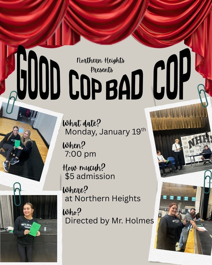 Today is the play! Doors open at 6:30 and it begins at 7:00! $5 Entry fee to support your theatrical wildcats.