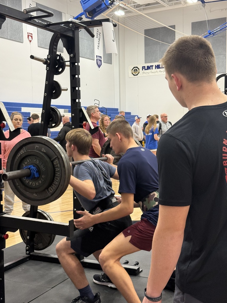 Congratulations to Jaitlyn Johnson and Hayden Saunders on winning first overall at the WestFranklin powerlifting meet, placing 9th out of 16 teams on the girls side with only two girls competing. Zac Warwick also placed 6th in squats earning points on the boys side.