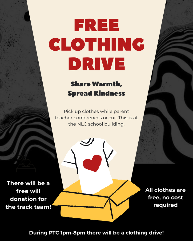 Parent teacher conferences begin tomorrow! Schedule your conference and show up for free clothes.