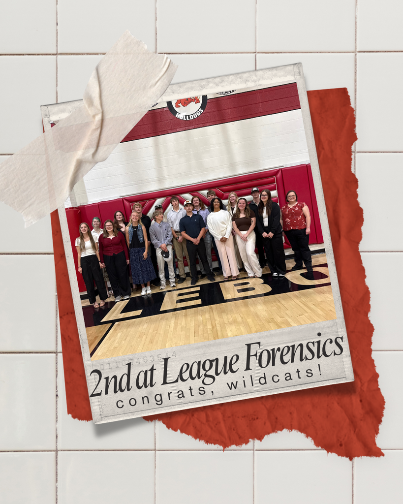 Congrats to our Forensics Team, for placing 2nd at league! Go Wildcats.