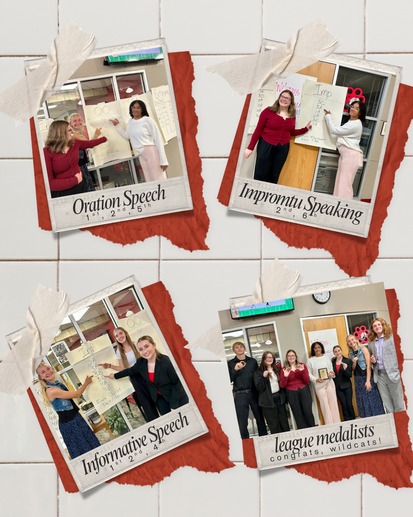 Congrats to our Forensics Team, for placing 2nd at league! Go Wildcats.