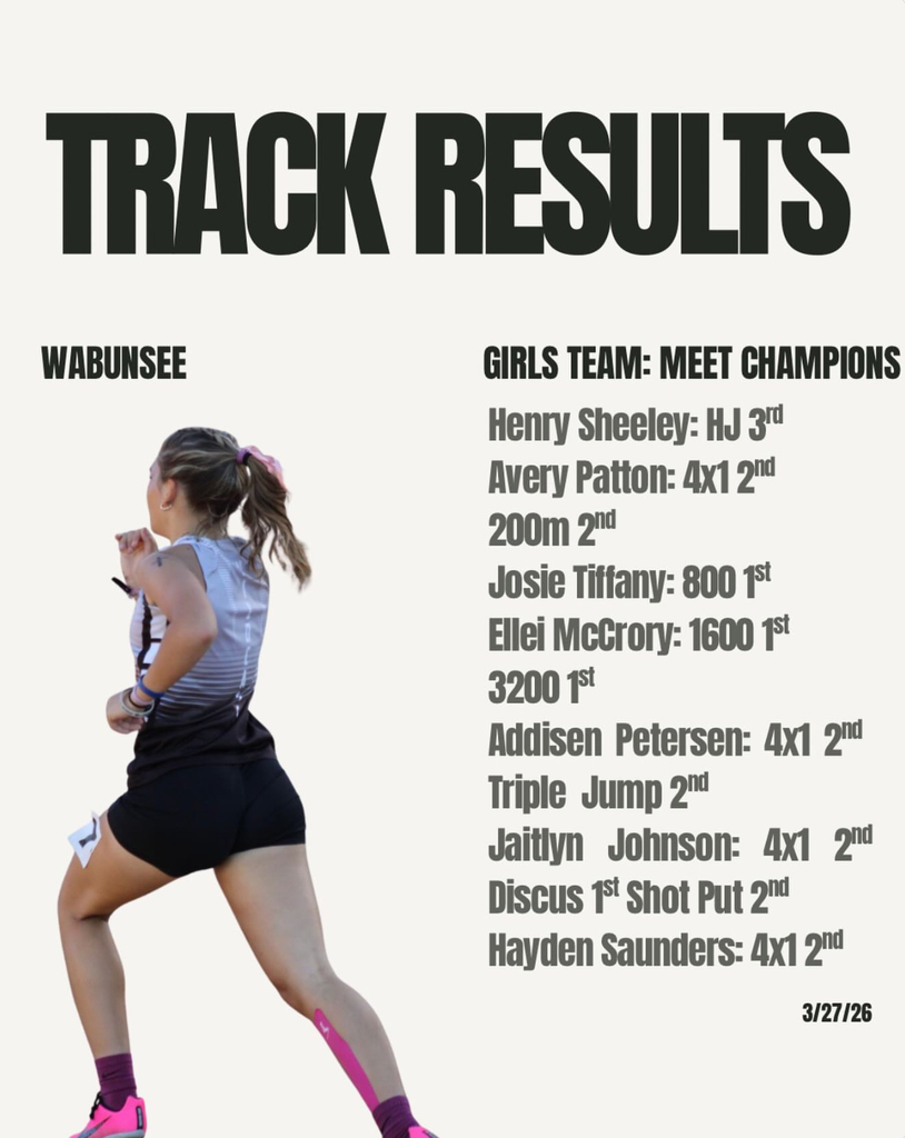 Congrats to all track athletes and the girls team for winning the meet!