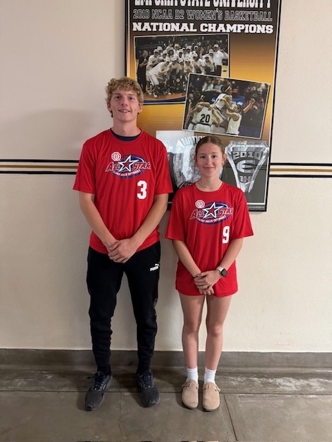 Last weekend Bri Pierce and Kelton Bish participated in the 2026 Emporia Optimist Game. Both Kelton and Bri were one the red teams. The purpose of the Optimist game is to bring some of the areas top high school seniors for a showcase of skill, sportsmanship, and pride. Both Bri and Kelton showcased these skills when competing. 