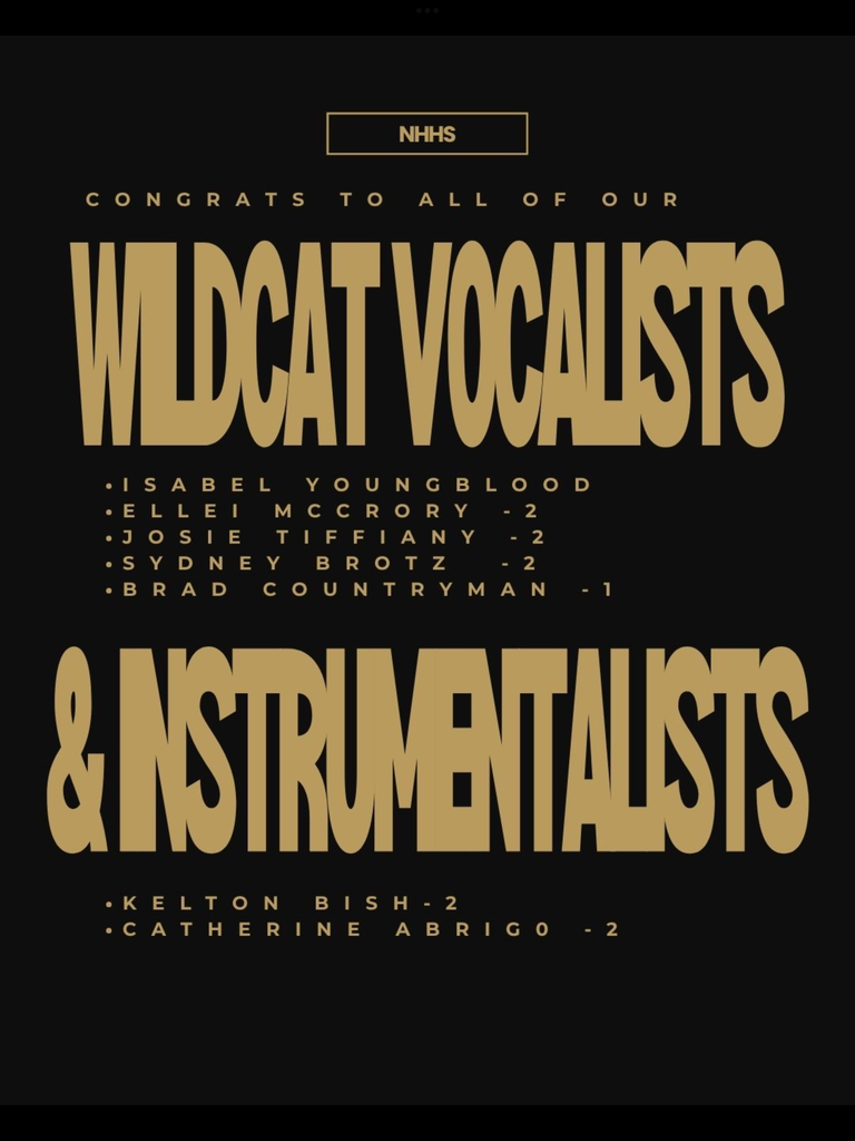 Wildcats vocalists and instrumentalists