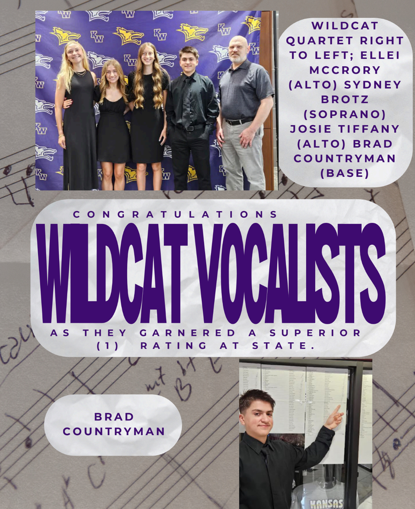 Wildcat vocalists received a 1 (superior) rating at state.