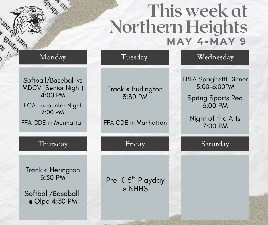 This Week at NHHS May 4-9