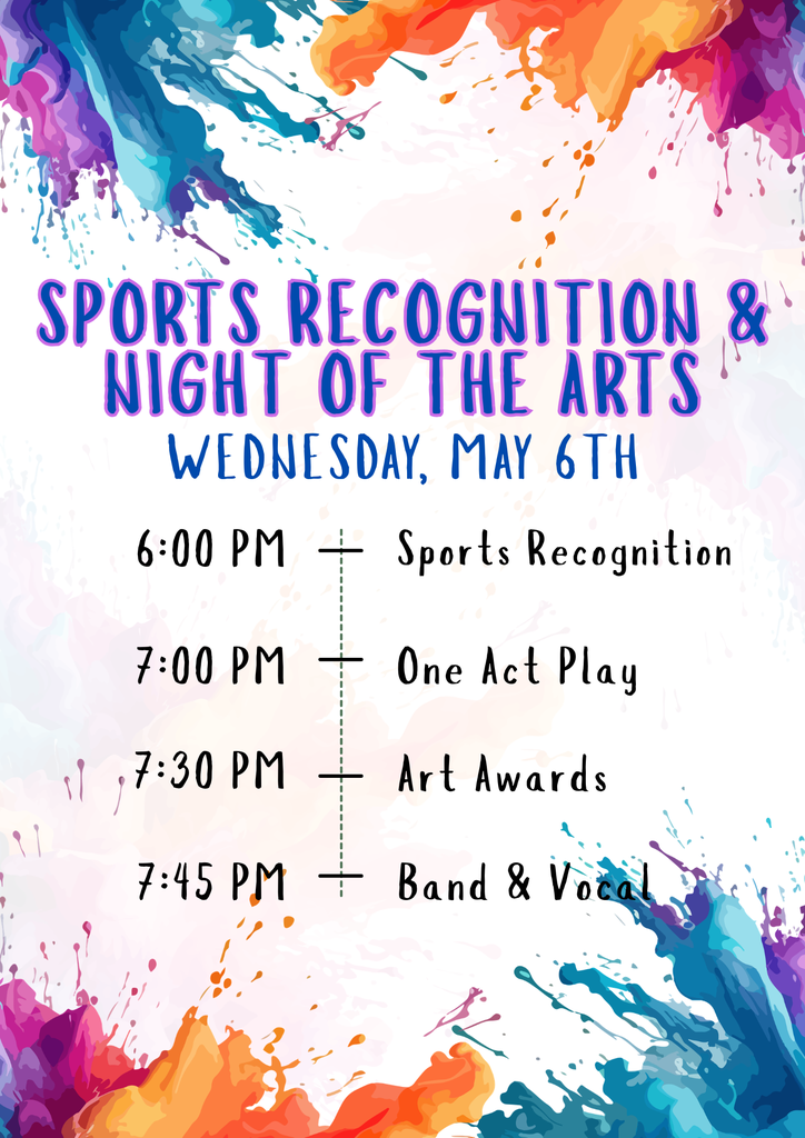 Wed. May 6th schedule