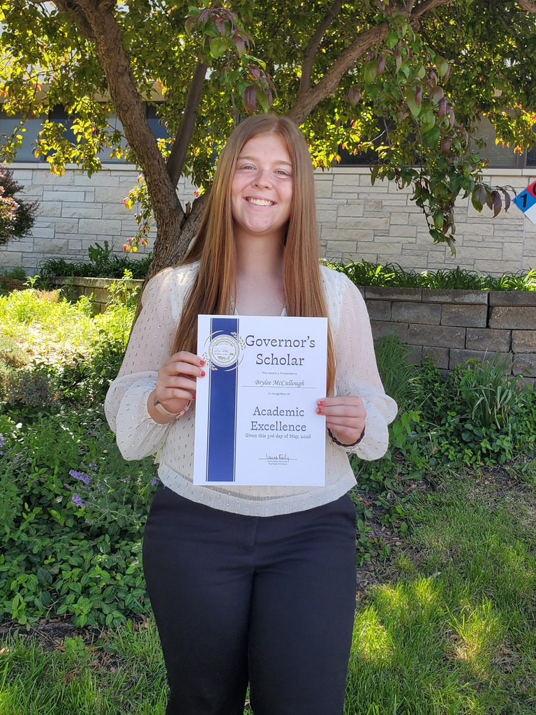 Brylee McCullough, Governs Scholar Award for Academic Excellence