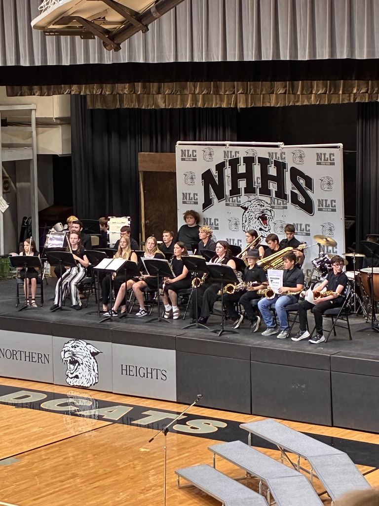 NHHS band, with middle school band 