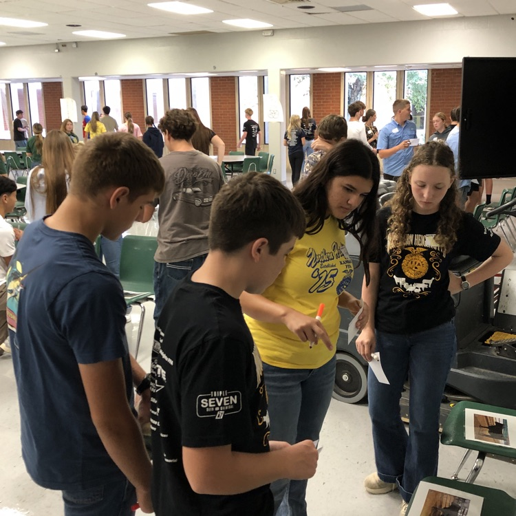 FFA freshman doing an activity