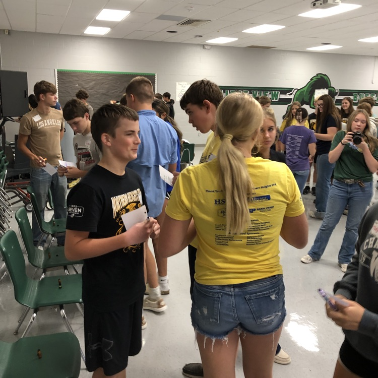 FFA freshman doing an activity