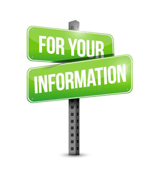 For your information