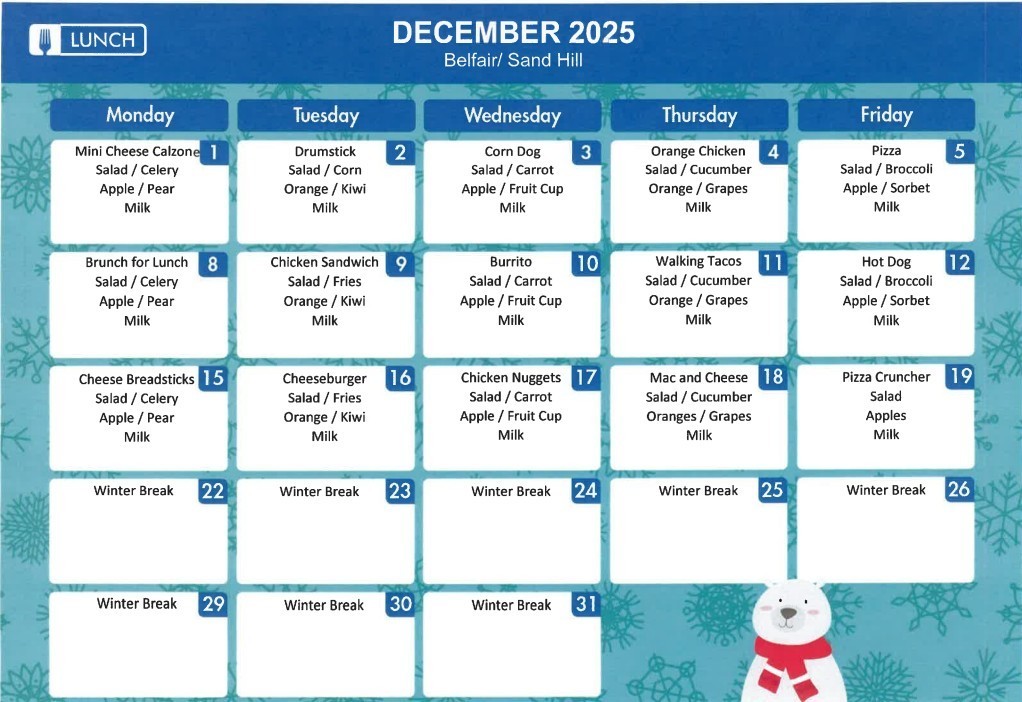 December Menu