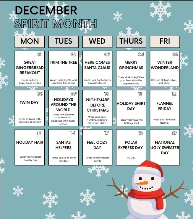 December Spirit Week