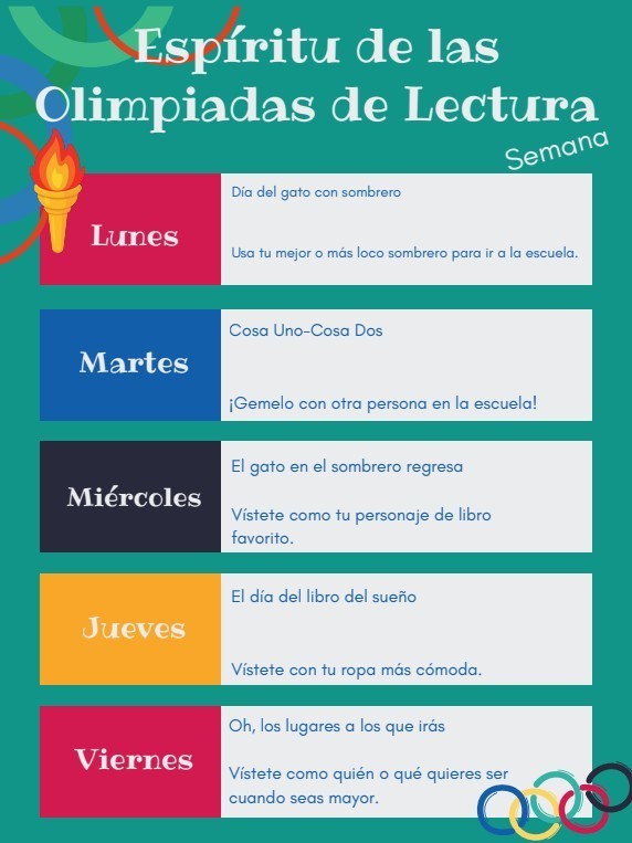 Reading Olympics Spirit week spn