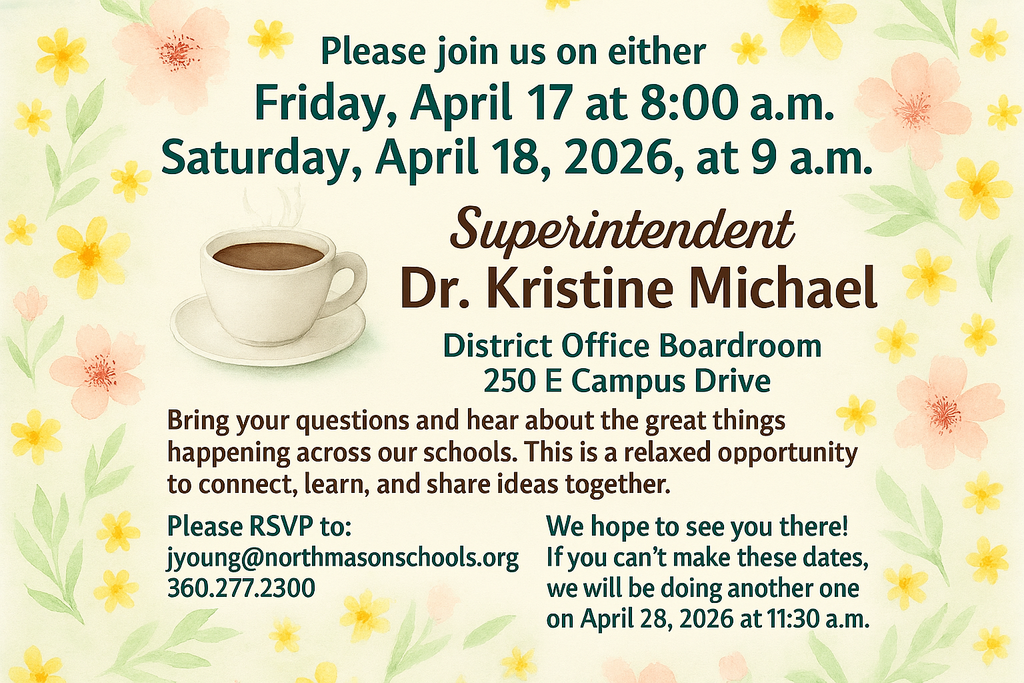 Coffee with Supt 4/17-18, 2026 District office boardroom