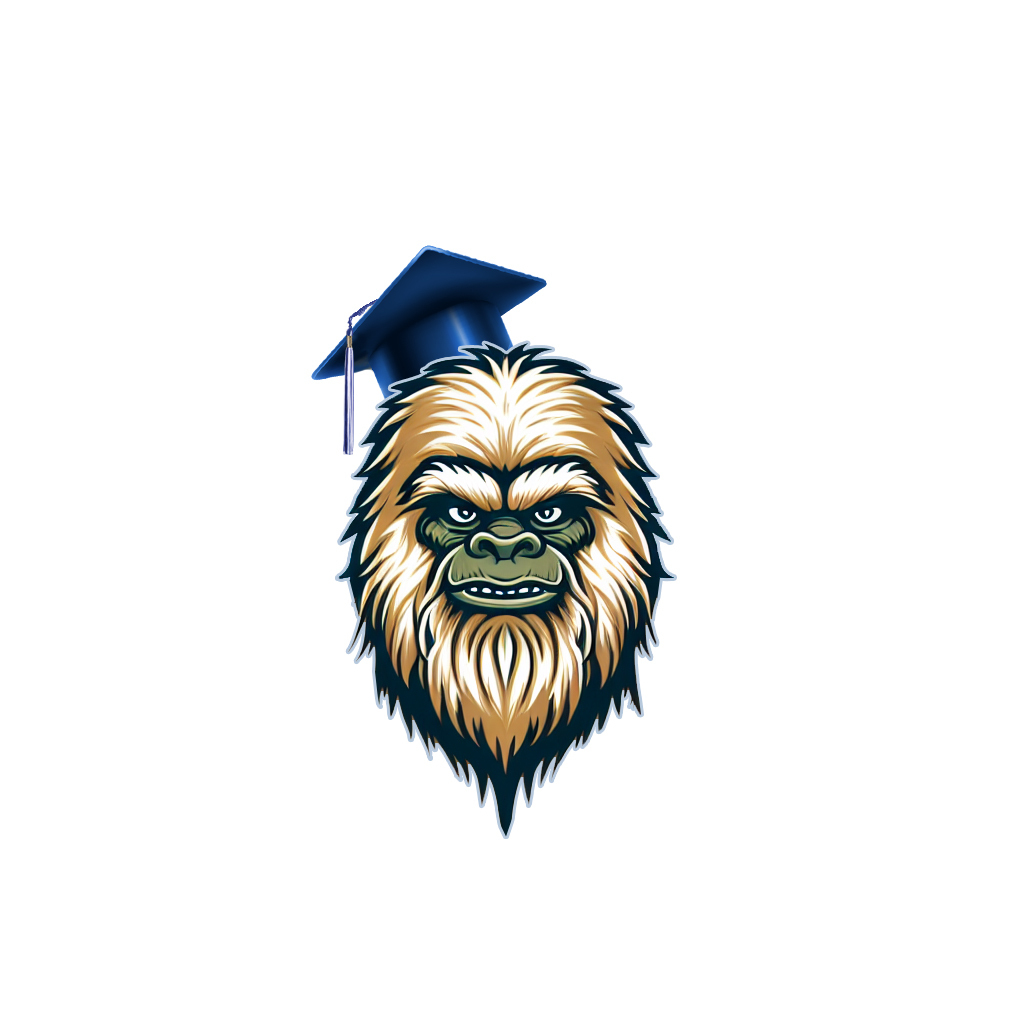 JAT Sasquatch with Grad Cap